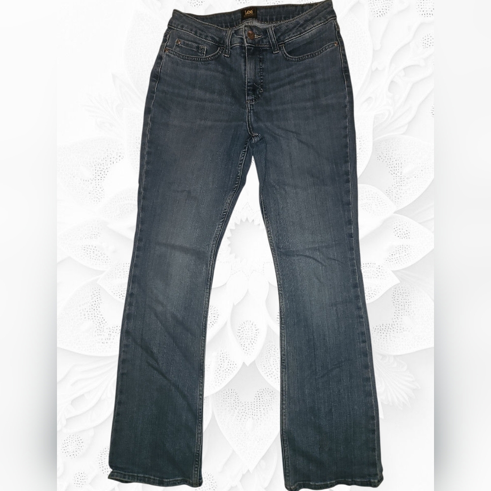 Lee Women's Classic Bootleg Jeans - Dark Blue - Picture 2 of 7